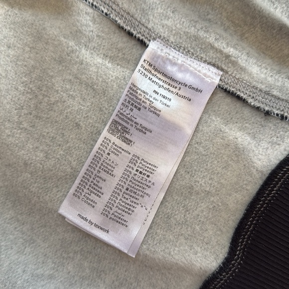 KTM PowerWear Premium Zip Hoodie, Holiday Print Hood, Size Large - Picture 8 of 10